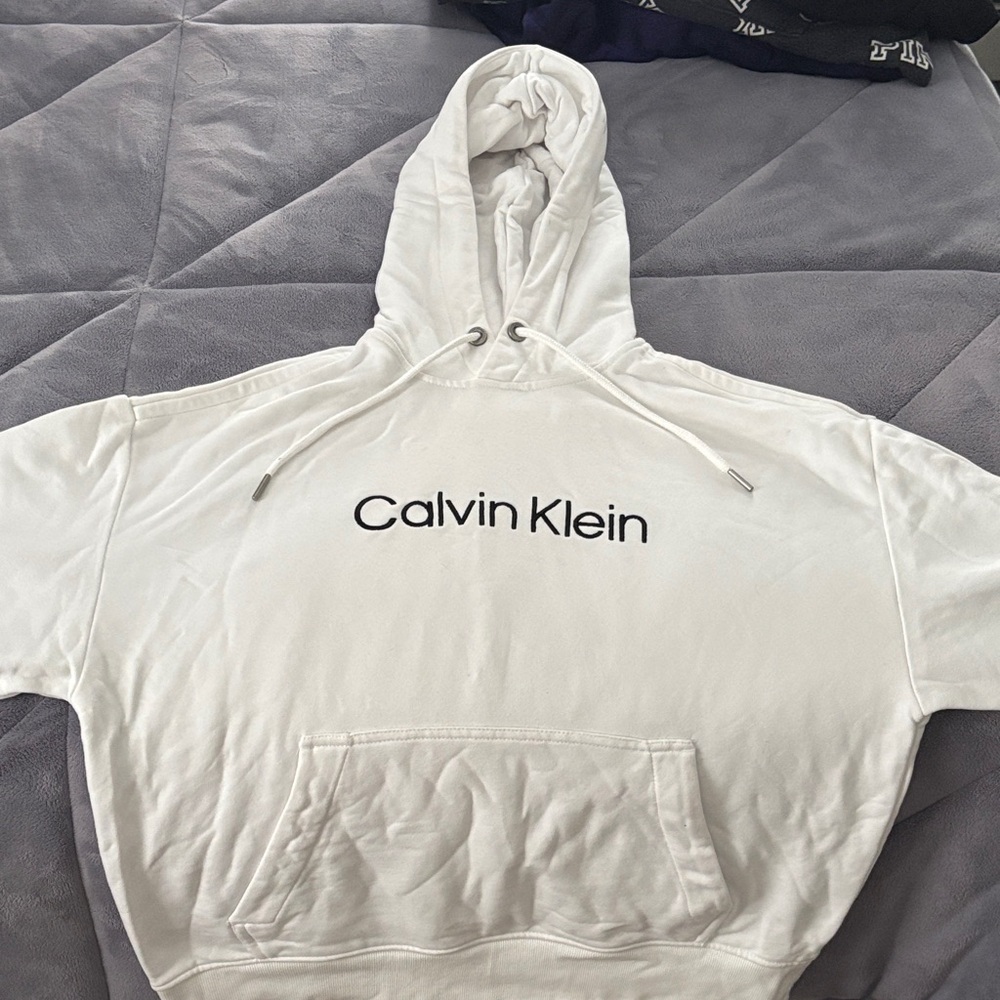 Calvin Klein Ivory Pullover Hoodie